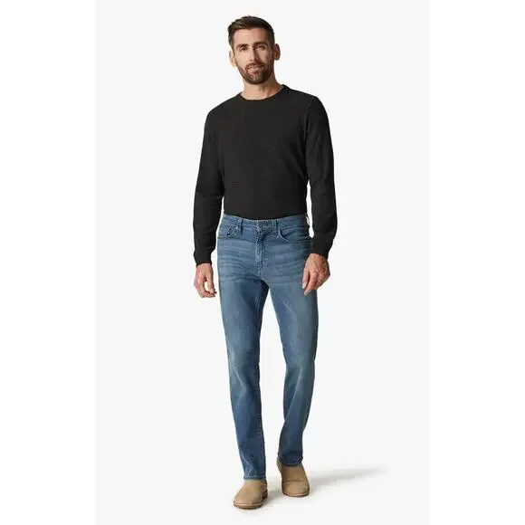 34 Heritage Charisma Relaxed Straight Jeans Med Wash Comfort Stretch Mens 50x34